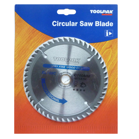 TCT Circular Saw Blade 160mm x 20mm x 48T Professional Toolpak 